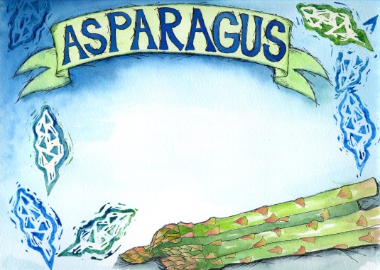 Asparagus background - TabascoCatArt.com